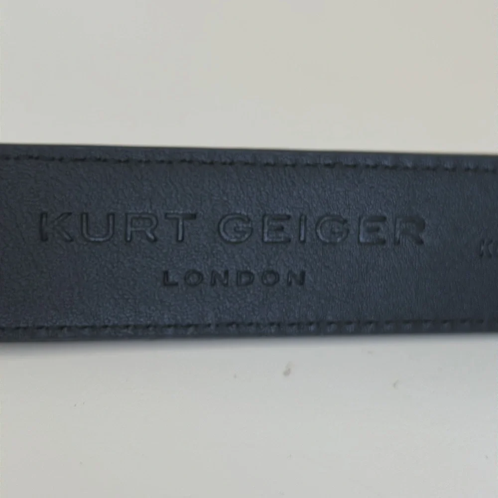New Black Kurt Geiger Black Belt with Silver Buckle. Size S/M.